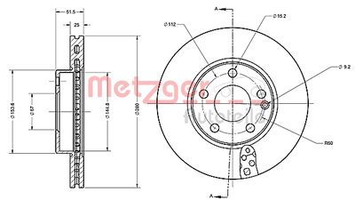 METZGER Bremsscheibe (6110721)