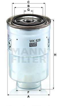 MANN-FILTER Kraftstofffilter (WK 828 x)