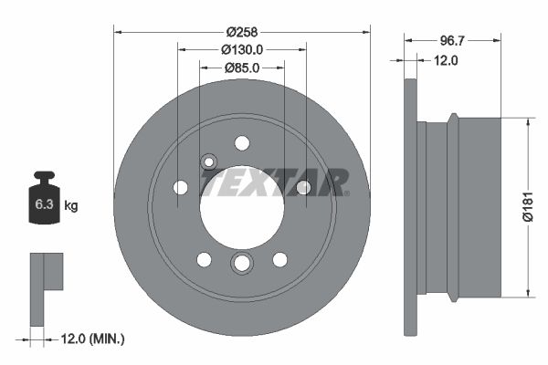 TEXTAR Bremsscheibe (92137503)