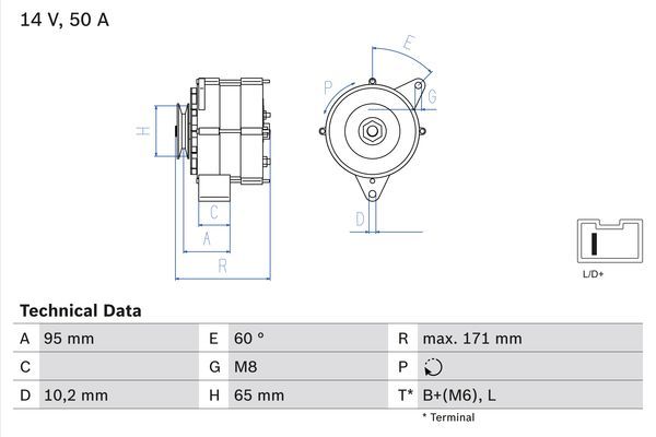 BOSCH Generator (0 986 034 830)