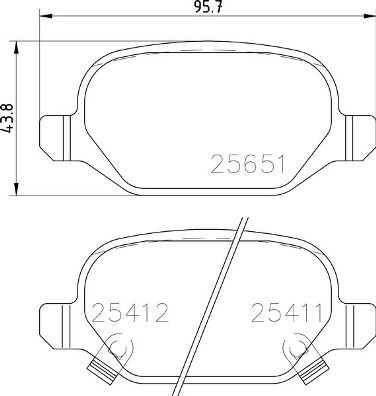 BREMBO Bremsbelagsatz, Scheibenbremse (P 23 151)