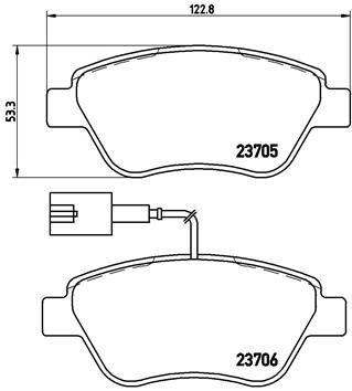 BREMBO Bremsbelagsatz, Scheibenbremse (P 23 085)