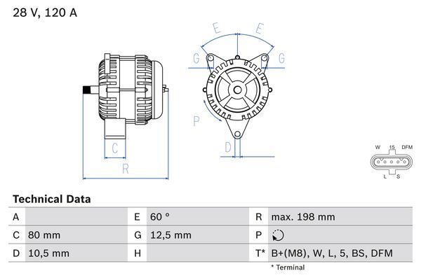 BOSCH Generator (0 986 049 820)