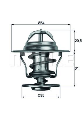 MAHLE Thermostat, Kühlmittel (TX 13 92D)