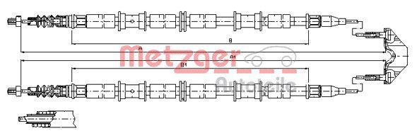 METZGER Seilzug, Feststellbremse (11.5864)