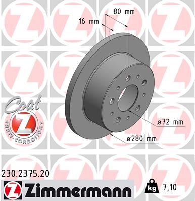 ZIMMERMANN Bremsscheibe (230.2375.20)