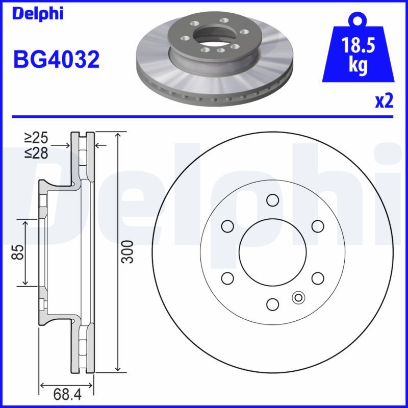 DELPHI Bremsscheibe (BG4032)