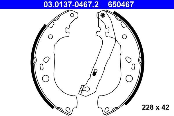 ATE Bremsbackensatz (03.0137-0467.2)