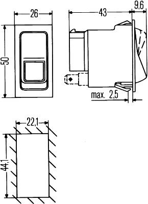 HELLA Schalter (6FH 004 570-137) Thumbnail