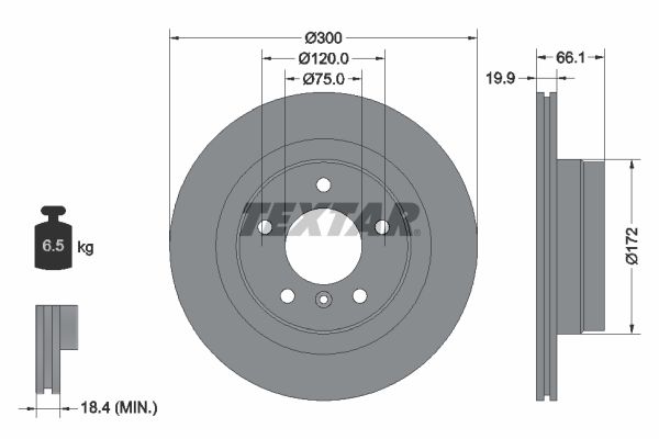 TEXTAR Bremsscheibe (92133003)