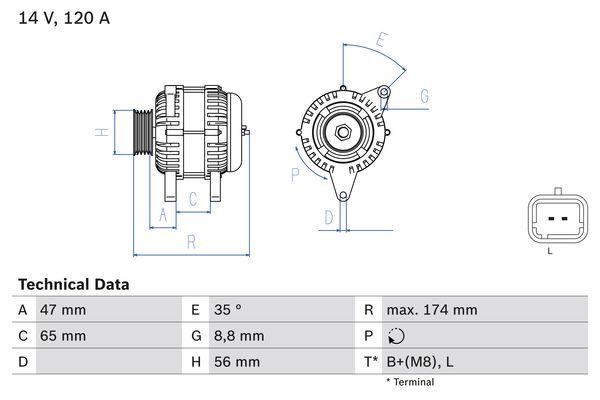 BOSCH Generator (0 986 084 310)