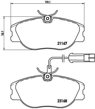 BREMBO Bremsbelagsatz, Scheibenbremse (P 23 066)