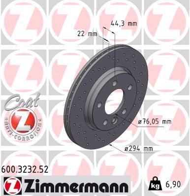 ZIMMERMANN Bremsscheibe (600.3232.52)