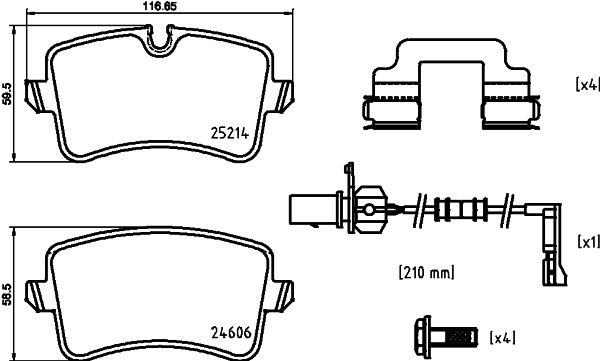 BREMBO Bremsbelagsatz, Scheibenbremse (P 85 150)