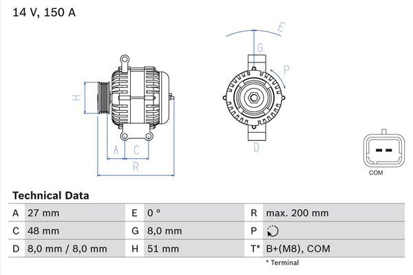 BOSCH Generator (0 986 048 740)