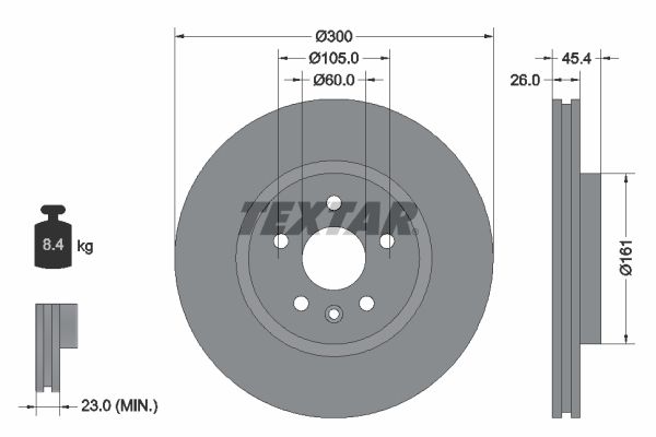 TEXTAR Bremsscheibe (92277203)