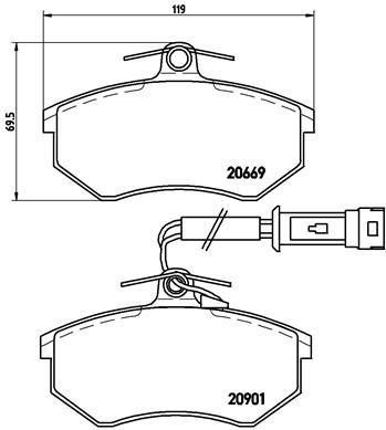 BREMBO Bremsbelagsatz, Scheibenbremse (P 85 016)