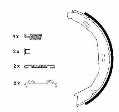 HELLA Bremsbackensatz, Feststellbremse (8DA 355 050-771) Thumbnail