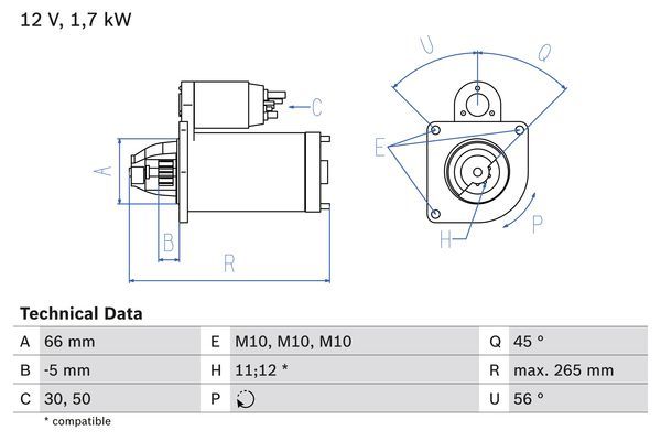 BOSCH Starter (0 986 013 240)