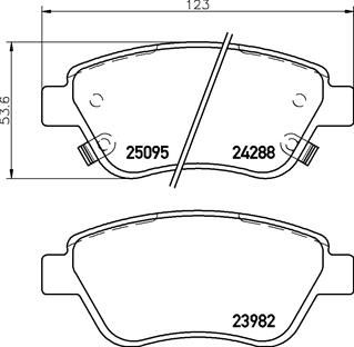 BREMBO Bremsbelagsatz, Scheibenbremse (P 59 081)