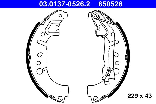 ATE Bremsbackensatz (03.0137-0526.2)