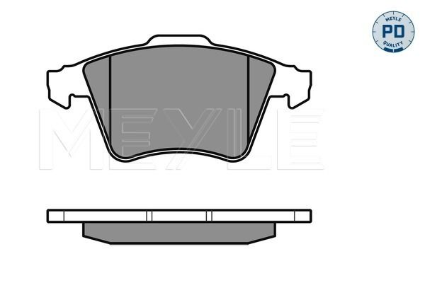 MEYLE Bremsbelagsatz, Scheibenbremse (025 237 4719/PD)