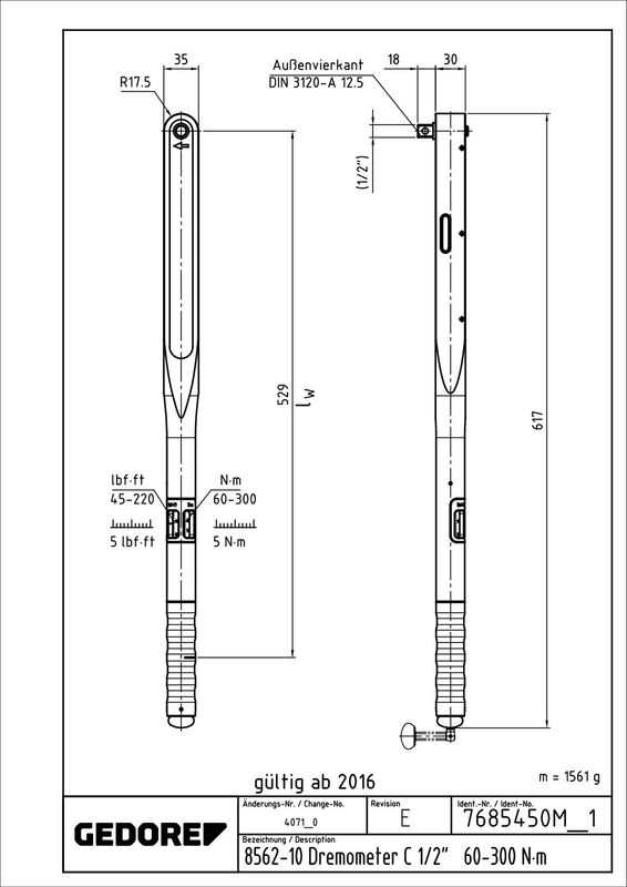 GEDORE Drehmomentschlüssel (8562-10)