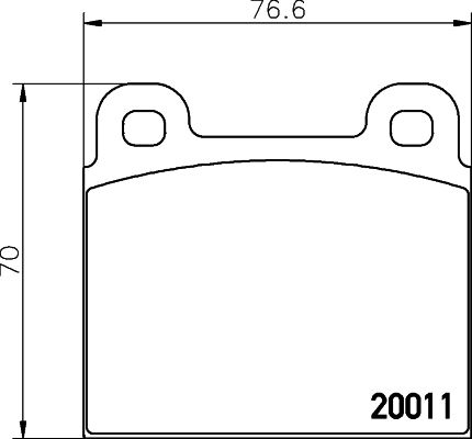 HELLA Bremsbelagsatz, Scheibenbremse (8DB 355 017-451)