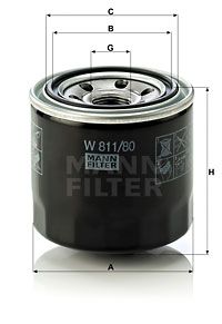 MANN-FILTER Ölfilter (W 811/80)