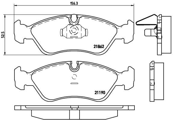 BREMBO Bremsbelagsatz, Scheibenbremse (P 59 017)