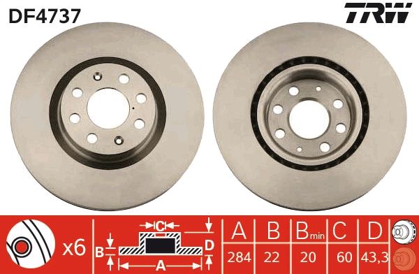 TRW Bremsscheibe (DF4737)