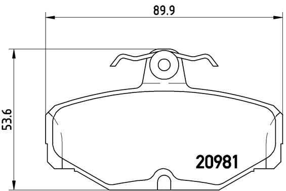 BREMBO Bremsbelagsatz, Scheibenbremse (P 24 018)