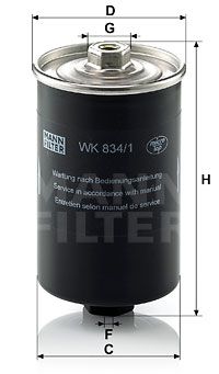 MANN-FILTER Kraftstofffilter (WK 834/1)