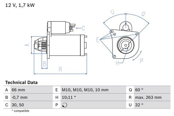 BOSCH Starter (0 986 013 200)