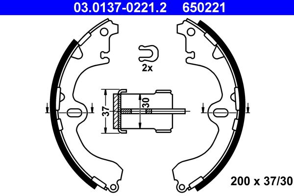 ATE Bremsbackensatz (03.0137-0221.2)