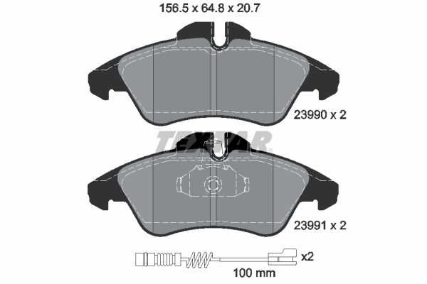 TEXTAR Bremsbelagsatz, Scheibenbremse (2399002)