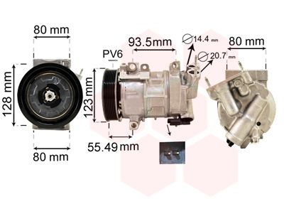 VAN WEZEL Kompressor, Klimaanlage (4000K315)