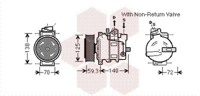 VAN WEZEL Kompressor, Klimaanlage (0300K330)