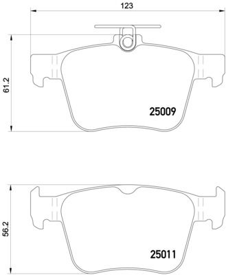 BREMBO Bremsbelagsatz, Scheibenbremse (P 85 124X)