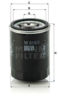 MANN-FILTER Ölfilter (W 610/3)