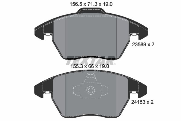 TEXTAR Bremsbelagsatz, Scheibenbremse (2358901)