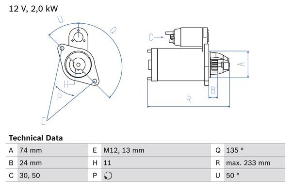 BOSCH Starter (0 986 023 240)