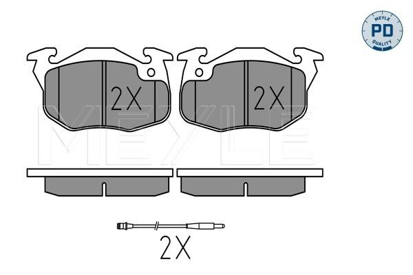 MEYLE Bremsbelagsatz, Scheibenbremse (025 209 0518/PD)