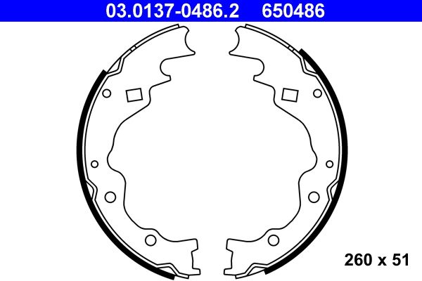 ATE Bremsbackensatz (03.0137-0486.2)