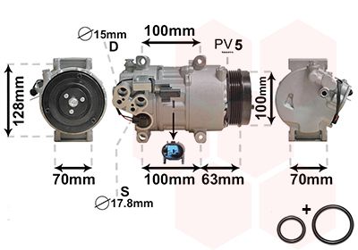 VAN WEZEL Kompressor, Klimaanlage (3000K404)