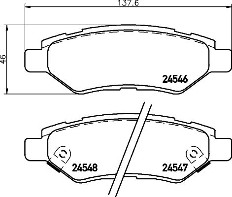 BREMBO Bremsbelagsatz, Scheibenbremse (P 09 014)