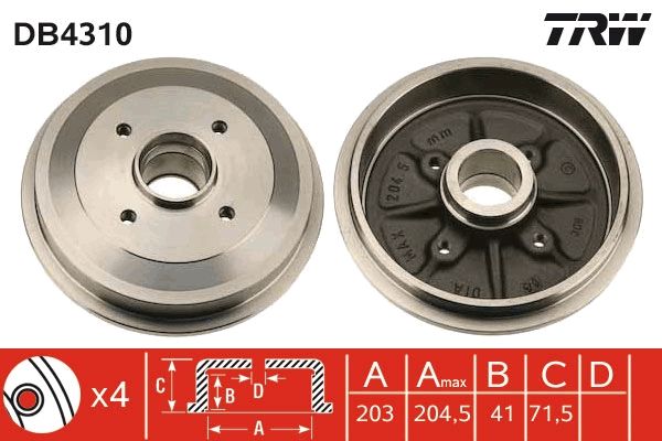 TRW Bremstrommel (DB4310)