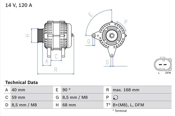 BOSCH Generator (0 986 041 140)