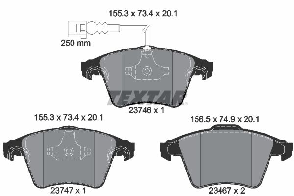 TEXTAR Bremsbelagsatz, Scheibenbremse (2374602)