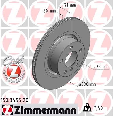 ZIMMERMANN Bremsscheibe (150.3495.20)